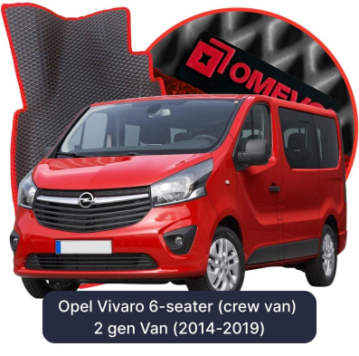 EVA Autoteppiche OMEVO für Opel Vivaro 6-Sitzer (Mannschaftswagen) 2 gen Van (2014-2019)