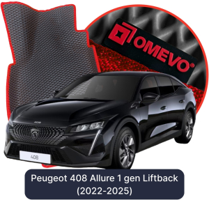 OMEVO 5D Pro EVA Fußmatten für Peugeot 408 Allure 1 gen Liftback (2022-2025)