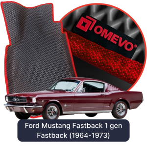 OMEVO 5D Pro EVA Fußmatten für Ford Mustang Fastback 1 gen Fastback (1964-1973)