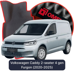 OMEVO 5D Pro EVA Fußmatten für Volkswagen Caddy 2-Sitzer 4 gen Furgon (2020-2025)