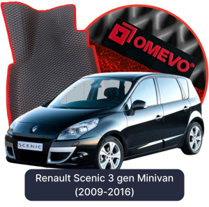 OMEVO 5D Pro EVA Fußmatten für Renault Scenic 3 gen Minivan (2009-2016)