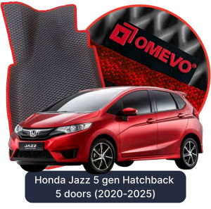 OMEVO 5D Pro EVA Fußmatten für Honda Jazz 5 Gen Hatchback 5 Türer (2020-2025)