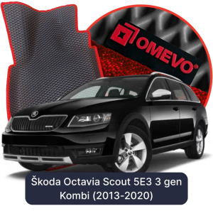 OMEVO 5D Pro EVA Fußmatten für Škoda Octavia Scout 5E3 3 gen Kombi (2013-2020)