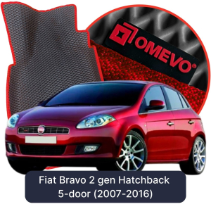 OMEVO 5D Pro EVA Fußmatten für Fiat Bravo 2 gen Schrägheck 5-Türer (2007-2016)