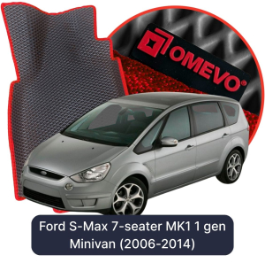 OMEVO 5D Pro EVA Fußmatten für Ford S-Max 7-Sitzer MK1 1. gen Minivan (2006-2014)