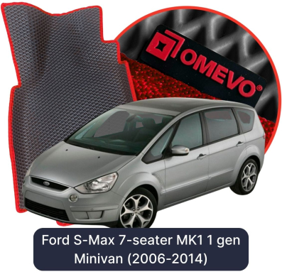 EVA Autoteppiche OMEVO für Ford S-Max 7-Sitzer MK1 1. gen Minivan (2006-2014)