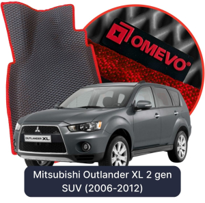 OMEVO 5D Pro EVA Fußmatten für Mitsubishi Outlander XL 2. Generation SUV (2006-2012)
