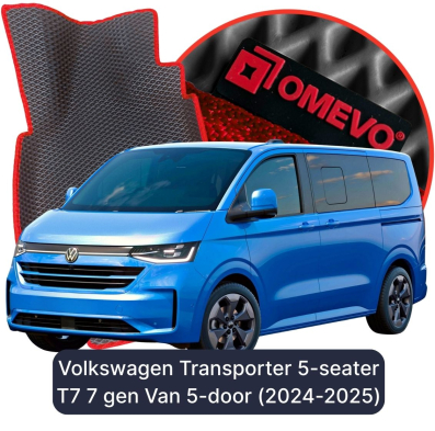 EVA Autoteppiche OMEVO für Volkswagen Transporter 5-Sitzer (Doppelkabine) T7 7 gen Van 5-Tuerer (2024-2025)