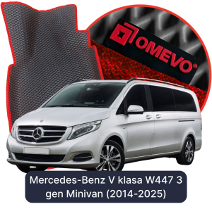 OMEVO 5D Pro EVA Fußmatten für Mercedes-Benz V-Klasse W447 3. Generation Minivan (2014-2025)