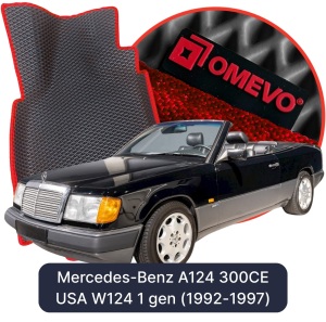 OMEVO 5D Pro EVA Fußmatten für Mercedes-Benz A124 300CE USA W124 1 gen Cabrio (1992-1997)