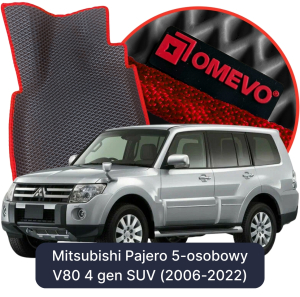 OMEVO 5D Pro EVA Fußmatten für Mitsubishi Pajero 5-Sitzer V80 4. Generation SUV (2006-2022)