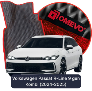 OMEVO 5D Pro EVA Fußmatten für Volkswagen Passat R-Line Hybrid (MHEV) 9. Gen Kombi (2024-2025)