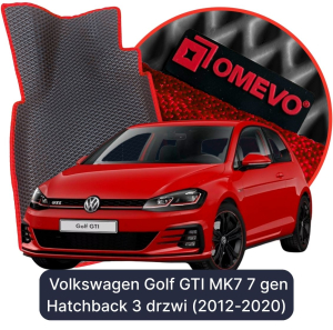 OMEVO 5D Pro EVA Fußmatten für Volkswagen Golf GTI MK7 7. Gen Hatchback 3 Türen (2012-2020)