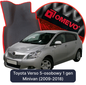 OMEVO 5D Pro EVA Fußmatten für Toyota Verso 5-Sitzer 1. Gen Minivan (2009-2018)