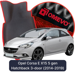 OMEVO 5D Pro EVA Fußmatten für Opel Corsa E X15 5 gen Hatchback 3 Türen (2014-2019)