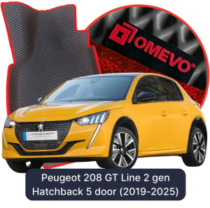 OMEVO 5D Pro EVA Fußmatten für Peugeot 208 GT Line 2 gen Hatchback 5 Türen (2019-2025)