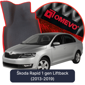 OMEVO 5D Pro EVA Fußmatten für Škoda Rapid 1. gen Liftback (2013-2019)