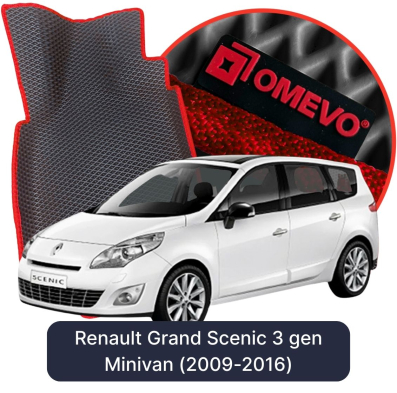 EVA Autoteppiche OMEVO für Renault Grand Scenic 7-Sitzer 3 gen Minivan (2009-2016)