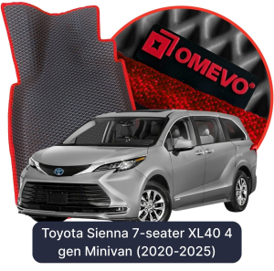 OMEVO 5D Pro EVA Fußmatten für Toyota Sienna 7-Sitzer XL40 4. Gen Minivan (2020-2025)