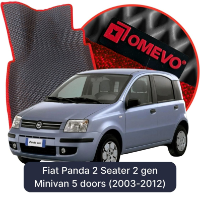EVA Autoteppiche OMEVO für Fiat Panda 2-Sitzer 2 gen Minivan 5 Türen (2003-2012)