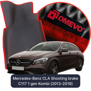OMEVO 5D Pro EVA Fußmatten für Mercedes-Benz CLA Shooting Brake C117 1 gen Kombi (2013-2019)