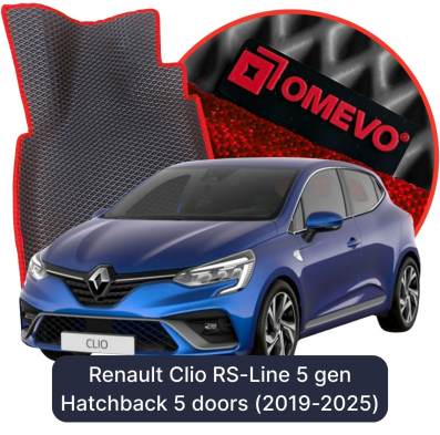 EVA Autoteppiche OMEVO für Renault Clio RS-Line 5 gen Hatchback 5 Türen (2019-2025)