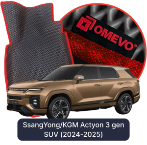 OMEVO 5D Pro EVA Fußmatten für SsangYong/KGM Actyon 3 gen SUV (2024-2025)