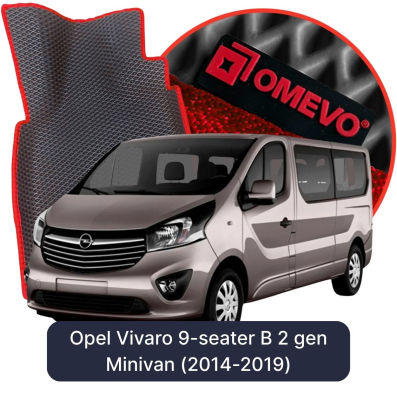 EVA Autoteppiche OMEVO für Opel Vivaro 9-Sitzer B 2. gen Minivan (2014-2019)