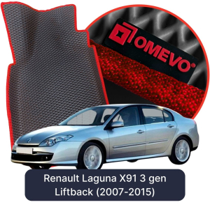OMEVO 5D Pro EVA Fußmatten für Renault Laguna X91 3 gen Liftback (2007-2015)