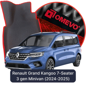 OMEVO 5D Pro EVA Fußmatten für Renault Grand Kangoo 7-Sitzer 3 gen Minivan (2024-2025)