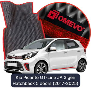 OMEVO 5D Pro EVA Fußmatten für Kia Picanto GT-Line JA 3. gen Hatchback 5 Türen (2017-2025)