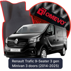 OMEVO 5D Pro EVA Fußmatten für Renault Trafic 8-Sitzer 3 gen Van 4 Türen (2014-2025)