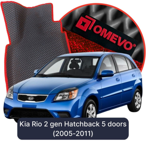 OMEVO 5D Pro EVA Fußmatten für Kia Rio 2 gen Hatchback 5 Türen (2005-2011)