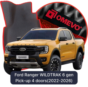 OMEVO 5D Pro EVA Fußmatten für Ford Ranger WILDTRAK 6 gen Pick-up 4 Türen (2022-2026)