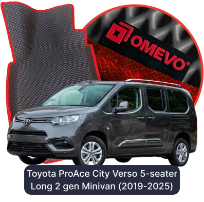 EVA Autoteppiche OMEVO für Toyota ProAce City Verso 5-Sitzer Long 2. Gen Minivan (2019-2025)
