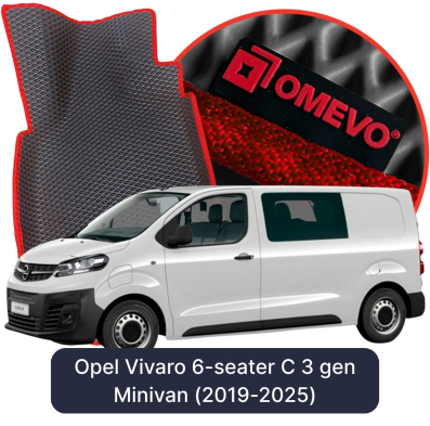 EVA Autoteppiche OMEVO für Opel Vivaro 6-Sitzer C 3. gen Minivan (2019-2025)