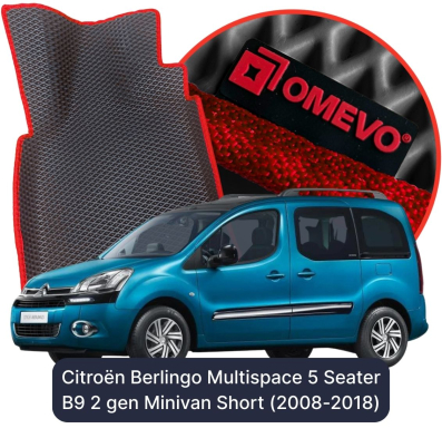 EVA Autoteppiche OMEVO für Citroën Berlingo Multispace 5-Sitzer B9 2 gen Minivan Short (2008-2018)