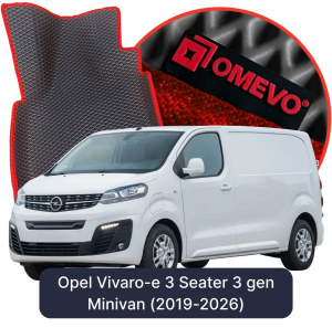 OMEVO 5D Pro EVA Fußmatten für Opel Vivaro-e 3-Sitzer 3 gen Minivan (2019-2026)