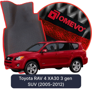 OMEVO 5D Pro EVA Fußmatten für Toyota RAV 4 XA30 3. Gen SUV (2005-2012)