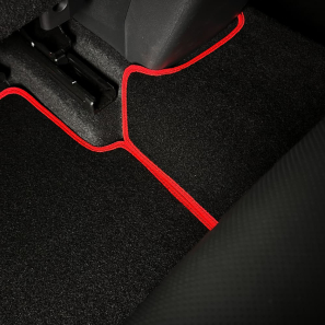 Velours-Autofußmatten OMEVO für Abarth Grande Punto Kompakt 3 Türer (2007-2010)