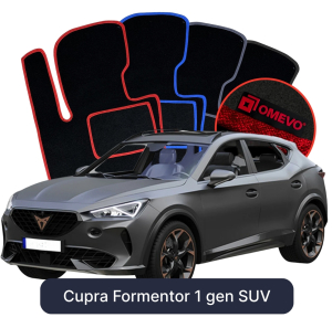 OMEVO Velours-Autofußmatten für Cupra Formentor 1 gen SUV (2020-2024)