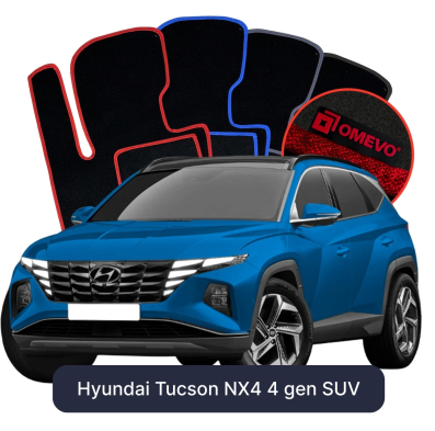 Velours-Autofußmatten OMEVO für Hyundai Tucson NX4 4 gen SUV (2020-2025)