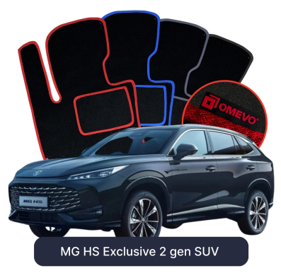 Velours-Autofußmatten OMEVO für MG HS Exclusive 2 gen SUV (2024-2025)