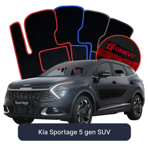 OMEVO Velours-Autofußmatten für Kia Sportage 5 gen SUV (2021-2025)