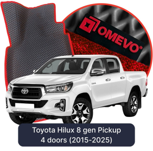 OMEVO 5D Pro EVA Fußmatten für Toyota Hilux 8 gen Pick-up 4 Türen (2015-2025)