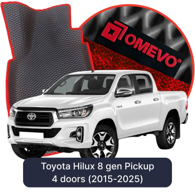 EVA Autoteppiche OMEVO für Toyota Hilux 8 gen Pick-up 4 Türen (2015-2025)