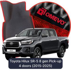 OMEVO 5D Pro EVA Fußmatten für Toyota Hilux SR-5 8 gen Pick-up 4 Türen (2015-2025)