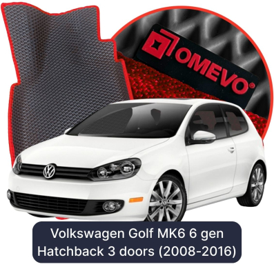 EVA Autoteppiche OMEVO für Volkswagen Golf MK6 6. Gen Hatchback 3 Türen (2008-2016)