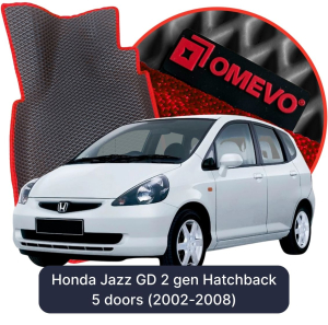 OMEVO 5D Pro EVA Fußmatten für Honda Jazz GD 2. Generation Hatchback 5 Türen (2002-2008)