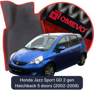 OMEVO 5D Pro EVA Fußmatten für Honda Jazz Sport GD 2. Generation Hatchback 5 Türen (2002-2008)